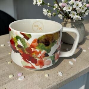 Starbucks Artisan Series 02/08 Floral Bone China Mug 2014 GUC